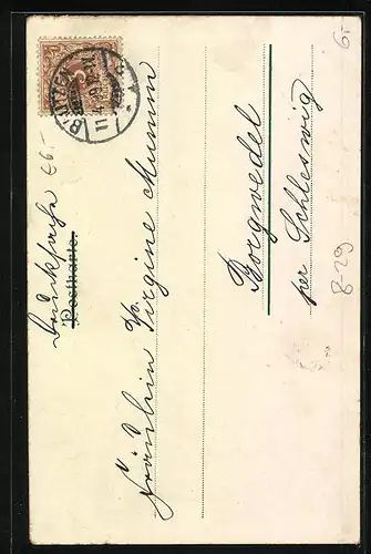 Lithographie Von allen Mädchen so blink u. so blank, Schmied und Spinnerin