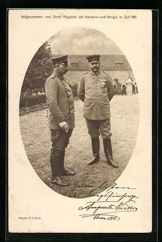 AK Paul von Hindenburg in Uniform, 1915
