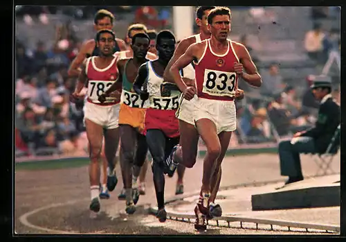 AK Mexiko, Olympia 1968, 5000 m Lauf, zweiter Vorlauf