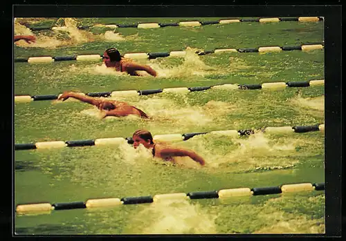 AK Mexico, 1968, Wassersport, 200m Schmetterling Frauen Endlauf