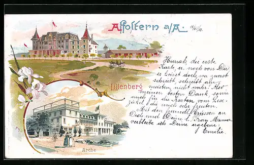 Lithographie Affoltern a. A., Hotel Lilienberg, Arche