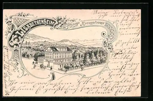 Lithographie Zürich, Elisabethenheim, Kreuzstrasse