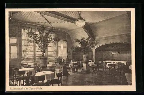 AK Freiberg, Gasthaus Schrödermühle, Teilansicht der Tanzdiele