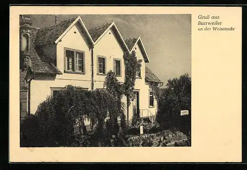 AK Burrweiler /Weinstr., Gasthaus-Pension zum Weinberg A. Minges