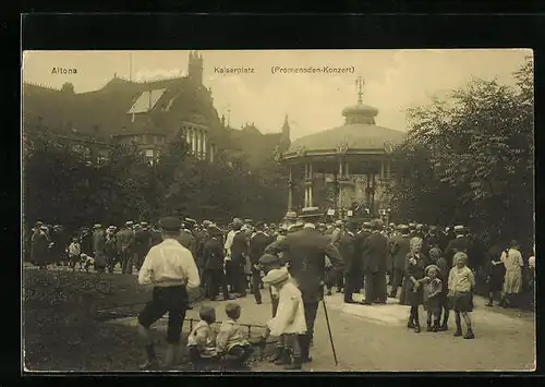 AK Hamburg-Altona, Kaiserplatz, Promenaden-Konzert