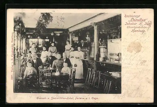 AK Hamburg, Restaurant Lucullus, Inh. H. Jahn, Ellernthorsbrücke 9