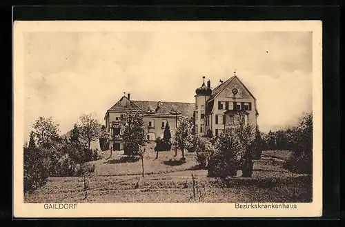 AK Gaildorf, Bezirkskrankenhaus mit Garten