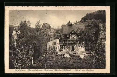 AK Pommelsbrunn, Café und Pension Heldrich, Blick vom Garten