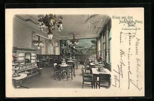 AK Berlin, Gasthaus Aschinger-Haus, Friedrichstr. 97, Innenansicht