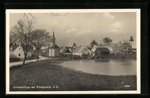 AK Kottschallings bei Windigsteig, Ortsansicht mit Kirche