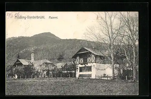 AK Mödling-Vorderbrühl, Partie an der Maierei