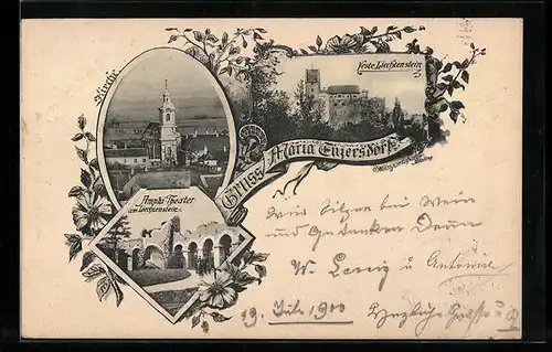 AK Maria Enzersdorf, Veste Liechtenstein, Amphi-Theater am Liechtenstein