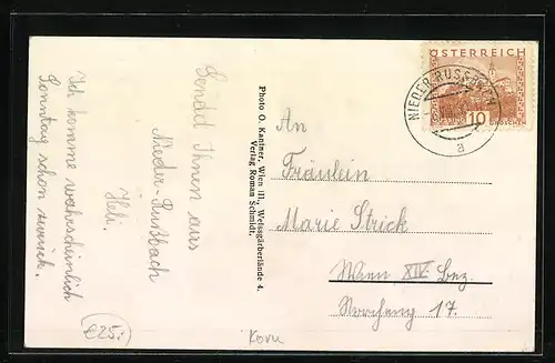 AK Nieder-Russbach /N.-Oe., Teilansichten, Ortspartie mit Kirche