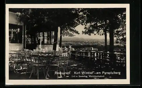 AK Perchtoldsdorf, Restaurant Karl Winkler am Parapluiberg