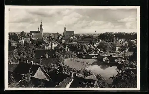 AK Crailsheim, Teilansicht mit Kirche