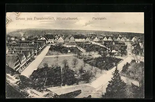 AK Freudenstadt, Marktplatz aus der Vogelschau