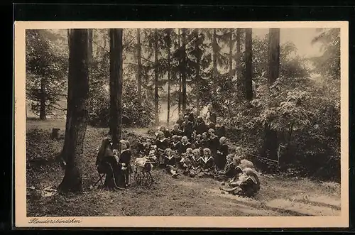 AK Siessen b. Saulgau, Institut Kloster mit Plauderstündchen im Wald