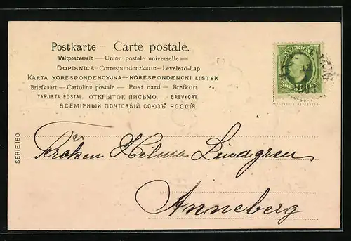 AK Tanzende Osterhasen mit Ostereiern