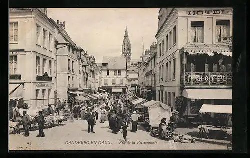 AK Caudebec-en-Caux, Rue de la Poissonnerie