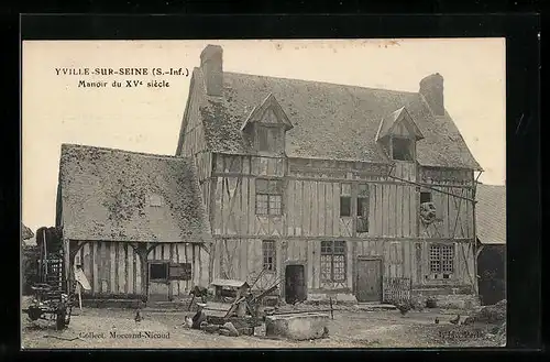 AK Yville-sur-Seine, Manoir du XVe siecle