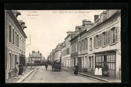 AK Fauville, La Grande rue