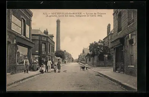 AK Sotteville-les-Rouen, La rue de Trianon