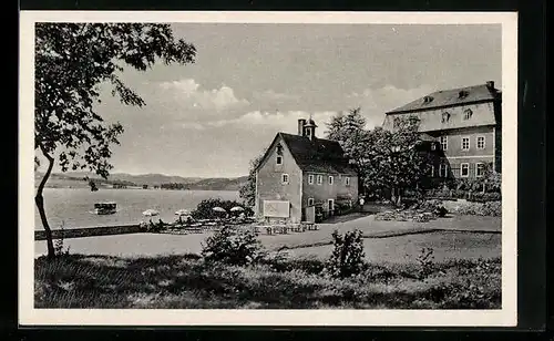 AK Pirk i. V., Strandterrasse Dobeneck