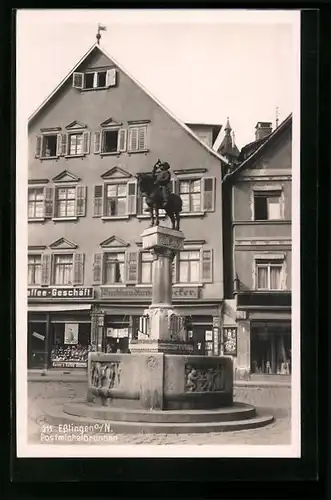 AK Esslingen a. N., Der Postmichelbrunnen