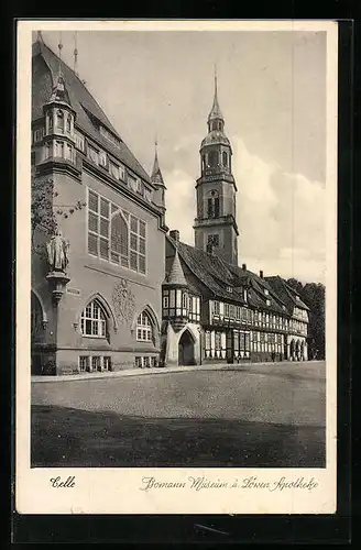 AK Celle, Bomann Museum und Löwen-Apotheke