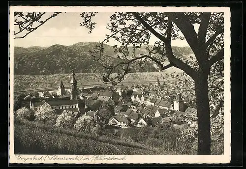 AK Gengenbach, Panoramablick auf die Kirche