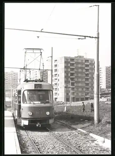 Fotografie Strassenbahn, Tatra Triebwagen Nr. 1481 der Linie 10 in Prag