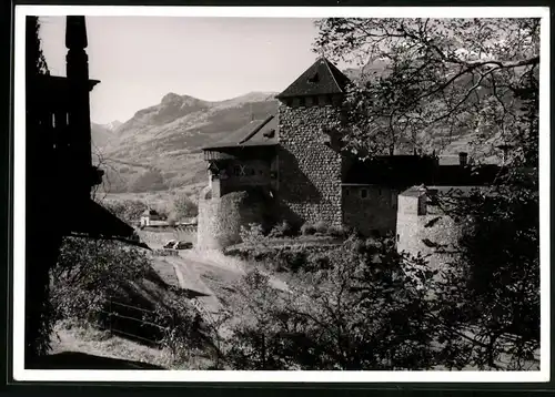 Fotografie A. Eggenberger, Walzenhausen, Ansicht Vaduz / Liechtenstein, Schloss Vaduz