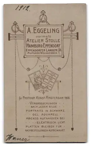 Fotografie A. Eggling, Hamburg, Eppendorfer Landstrasse 54, Zwei blonde Brüder im Portrait