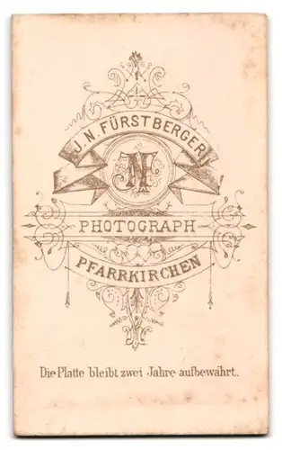 Fotografie J. N. Fürstberger, Pfarrkirchen, Hübsche Frau in tailliertem Kleid