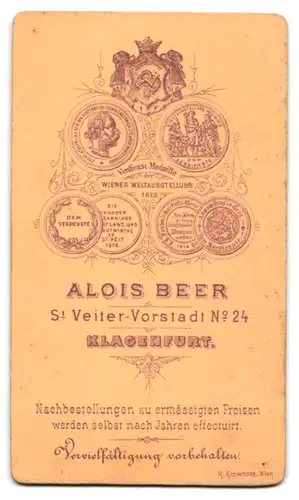 Fotografie Alois Beer, Klagenfurt, St. Veiter-Vorstadt 24, Eleganter junger Herr mit Vollbart