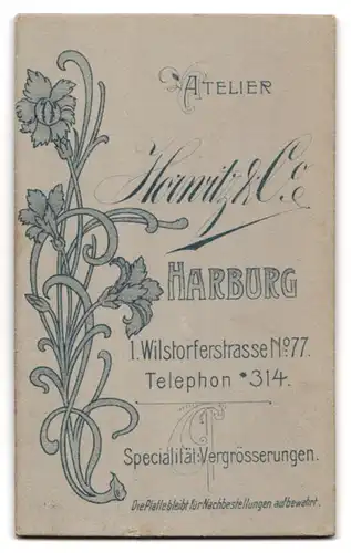 Fotografie Horwitz & Co., Harburg, Wilstorferstrasse 77, Junge Dame mit Lockenfrisur, Kette und Brosche