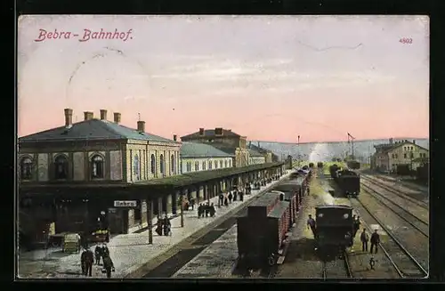 AK Bebra, der Bahnhof aus der Vogelschau