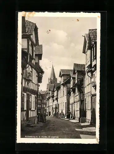 AK Rotenburg a. d. Fulda, Blick in die Brotgasse
