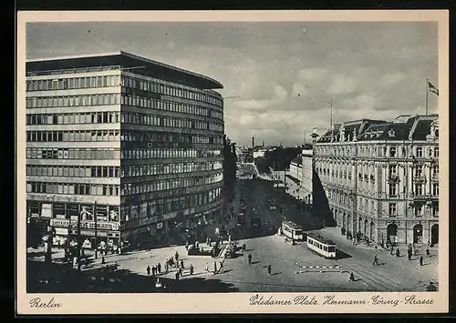 AK Berlin, Potsdamer Platz, Hermann-Göring-Strasse, Strassenbahn, Columbushaus