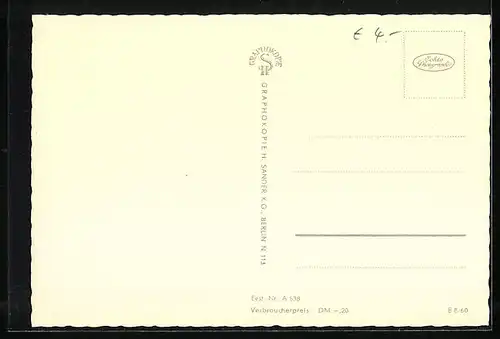 AK Berlin, Blick in die Stalinallee, Strassen sind hell erleuchtet