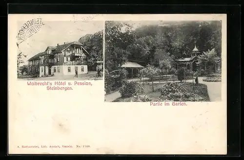 AK Steinbergen, Wolbrecht`s Hotel und Pension, Garten