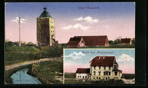 AK Hamburg-Insel Neuwerk, Hotel zur Meereswoge