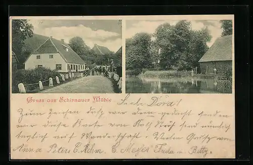 AK Bünsdorf, Schirnauer Mühle, Uferpartie