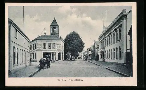 AK Varel, Neuestrasse mit Fahrradgeschäft Heinrich Sturhahn