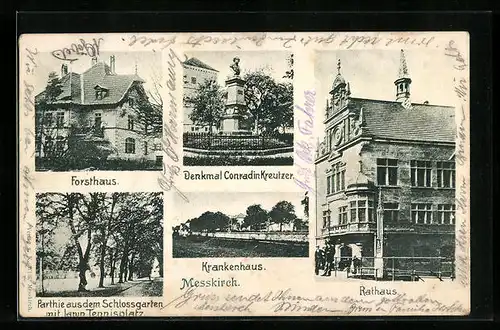 AK Messkirch, Forsthaus, Krankenhaus, Rathaus