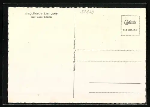 AK Lünen, Jagdhaus Langern mit Speisesaal & Jagdzimmer