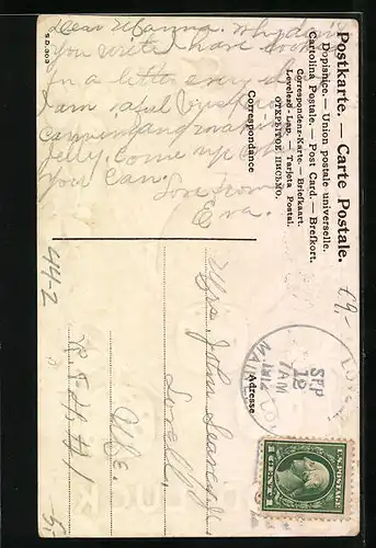 Präge-AK Würfelbecher mit Würfeln und Kleeblättern