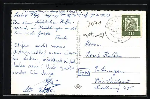 AK Heuchlingen /Krs. Schwäb. Gmünd, Ortsansicht m. Bäckerei v. M. Seibold