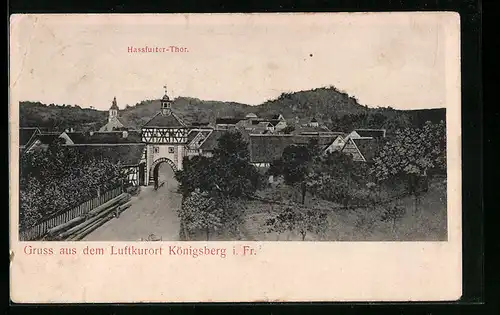 AK Königsberg i. Fr., Blick zum Hassfurter-Thor