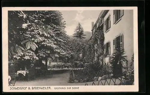 AK Schweighof b. Badenweiler, Gasthaus zur Sonne